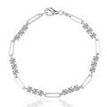 Pavé Accent Paperclip Chain Bracelet