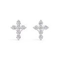 Cut Cross Cluster Stud Earrings